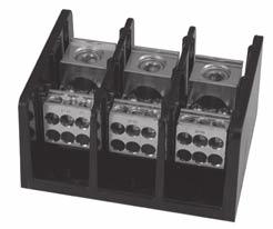 Power Distribution Blocks 00 Volts AC/DC, High Conductive Aluminum, Tin Plated, Rated for Copper and Aluminum Wire, High Conductive Copper, Tin Plated, Rated for Copper Wire Only Multiple wire rating