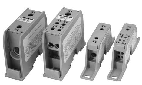 UL Listed Enclosed Power Distribution Blocks UL Listed Enclosed Power Distribution Blocks Electrical 00 Volts AC/DC (UL 95) 000 Volts (IEC) Up to 00 Amps # to # Mechanical Base, Gray Thermoplastic, 5