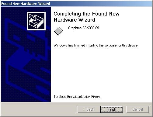 (0) The screen shown below is displayed when the wizard has finished installing