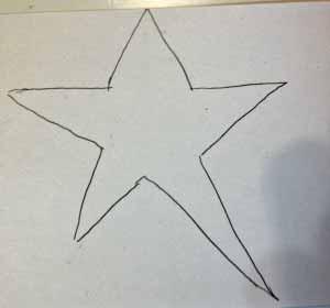 If you are not comfortable free hand drawing your star, do a computer search for