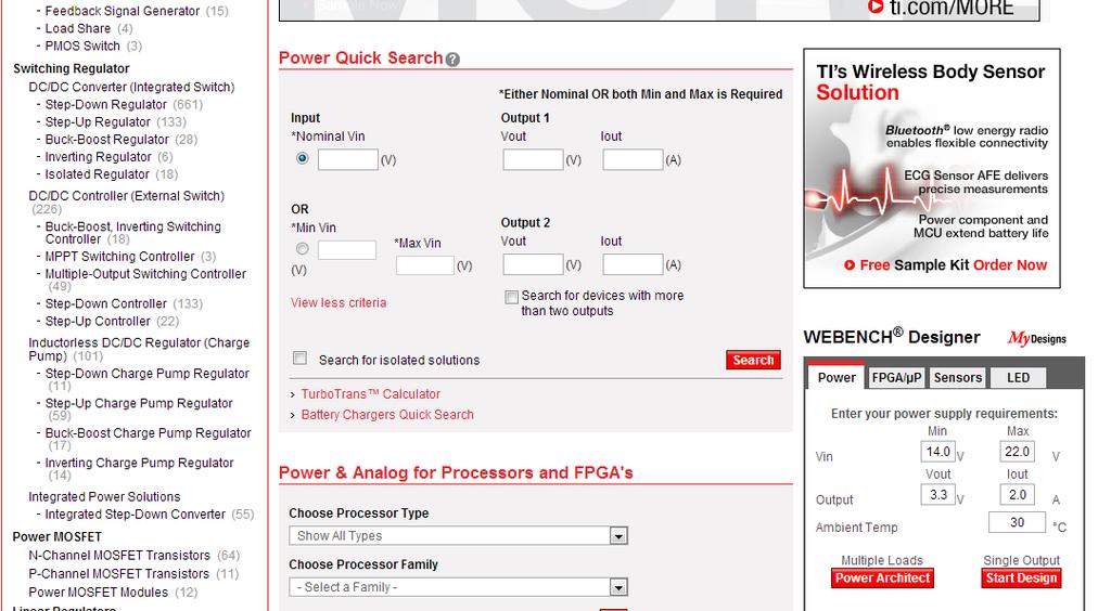 Picking converters For those who aren t as interested in all the technical details behind all this can refer to TI s power management portal.
