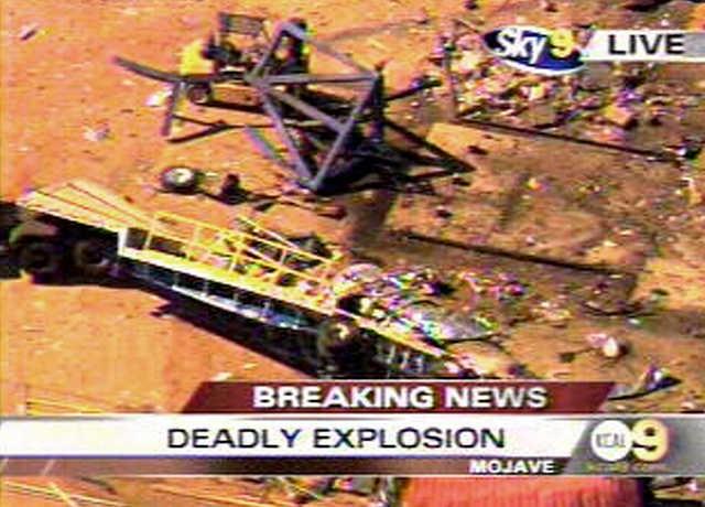 Explosion at Mojave 26 July 2007: Nitrous oxide detonation