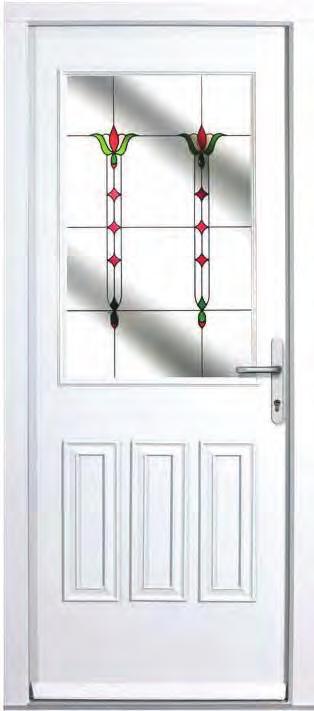 EMMETT The Emmett door style is a half glazed example with three lower, embossed panels.