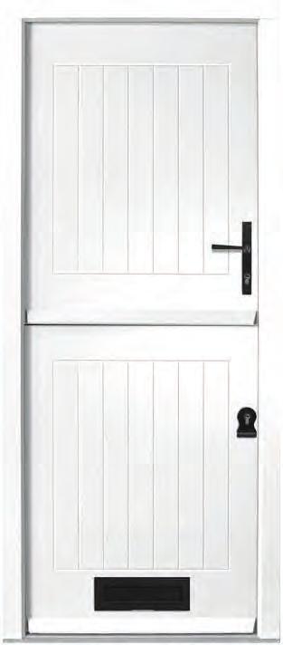 CYRUS The Cyrus stable door style best demonstrates the vertical tongue and groove effect and the exquisite painted finish of the product.