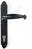 Satin Silver and Black) ProLinea lever handle ProLinea escutcheons KFV