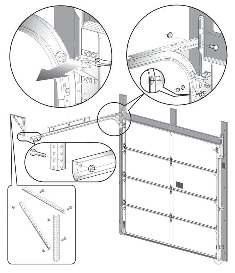 Note: For doors requiring a Low Head Room Installation (see Page 2, Table 1), see Supplement Page 2 or 3.