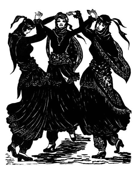 Dance of Lankaran Girls, 1970, linocut, 62x41 heaven - and isn t this a desire to soar and rise over your point of view?