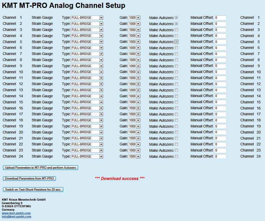 AutoZero setting STG Select Auto-Zero per channel. The Auto-Zero function will be executed only one time per upload the parameters to MTP-STG!
