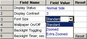 Display Parameters 3-95 23.1.2 Display Contrast This option is used to set the contrast of the terminal s display.