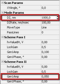 SOLVER NANO SPM How to improve imaging When the KPM mode is selected, the parameters of the second pass are valued to their defaults.