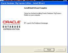 Finalizarea instalării 4 Pagina principală a aplicaţiei Oracle Database 10g Express Edition Pasul 2 Logaţi-vă cu utilizatorul SYSTEM şi