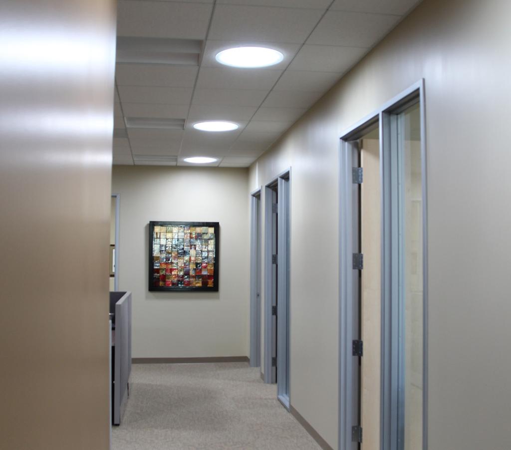 As lighting designers, we were especially particular about the quality of light within our own office, and we found that the layout of 45 Solatube Daylighting Systems