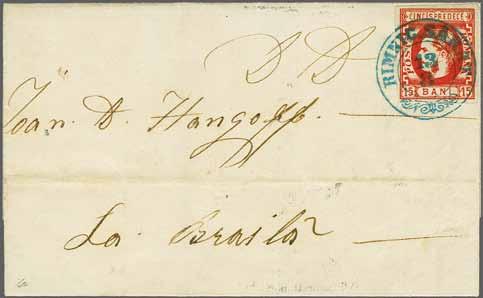 28 224 Corinphila Auction 30 May 2018 'CINCIS' reversed "N" 'Chin Removed' impression of 'long hair' 4058 4059 4058 15 bani red, a fine large margined used