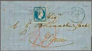 224 Corinphila Auction 30 May 2018 81 4229 4228 4228 4229 1856: Incoming cover from Treviso to Jassy with Lombardo-Veneto 1850/57 45 c.