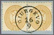 9½, a fine used example with BAKEU datestamp (14/8) struck in black (Tchilinghirian fig. 721). Slight ageing but a superb strike and very scarce. Cert. Dr. E. Diena (1937).