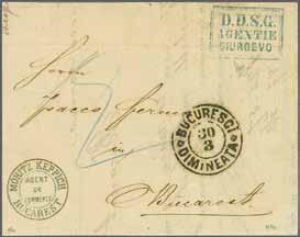 224 Corinphila Auction 30 May 2018 87 Donau Dampfschiffahrts Gesellschaft DDSG 4256 4257 4256 1869 (March 27): Advice of delivery notice on DDSG headed notepaper,