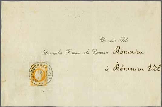 16 224 Corinphila Auction 30 May 2018 4022 4022 2 bani orange, a fine used example in a pale shade, huge margins all round with trace of