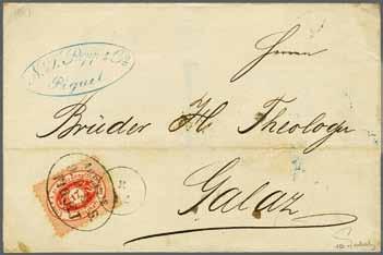224 Corinphila Auction 30 May 2018 89 Steam Ships on the Danube 4264 4265 4264 Entire letter from Piquet to Galatz franked by