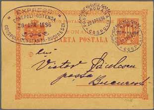 fice, Consular P.O. in Botuschan with cover to Leipzig bearing 1864 10 s. blue pair and usages on piece (6), Bucharest with superb range incl. 1863 2 s. yellow (2) through to 15 s.