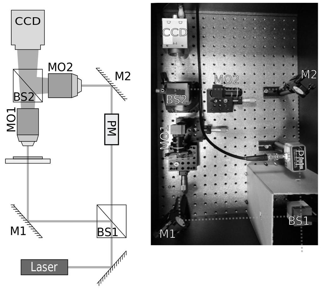 4. EXPERIMENTL RESULTS transmission mode digital holographic microscope configured as a Mach-Zehnder interferometer is used in the experiments as shown in Fig. 5 below.