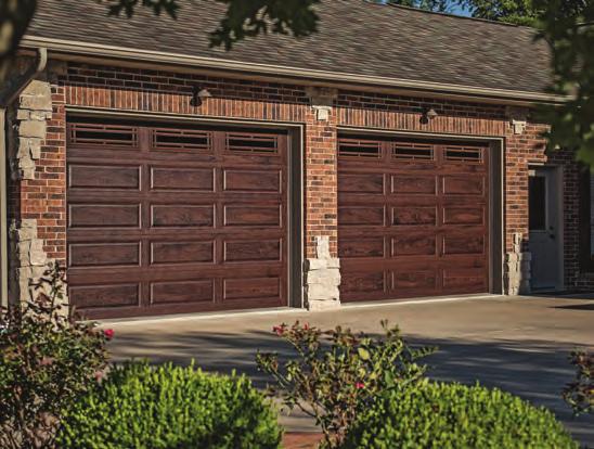 appeal, and beauty of a handcrafted wood garage door while providing the strength and durability of