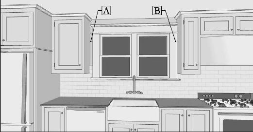 Details at Casing A - Cabinet stops short of window to provide adequate clearance for existing lintel.