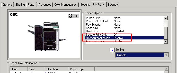 If PaperCut allows a job to print, we do not want the Konica Minolta device to deny the print job or track printing twice (duplicate charging).