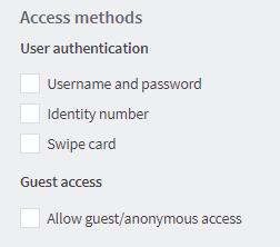 The available authenticate methods are in the Device Details page s External Device Settings area: Note: You may use any one or a combination of all the available authentication methods, including