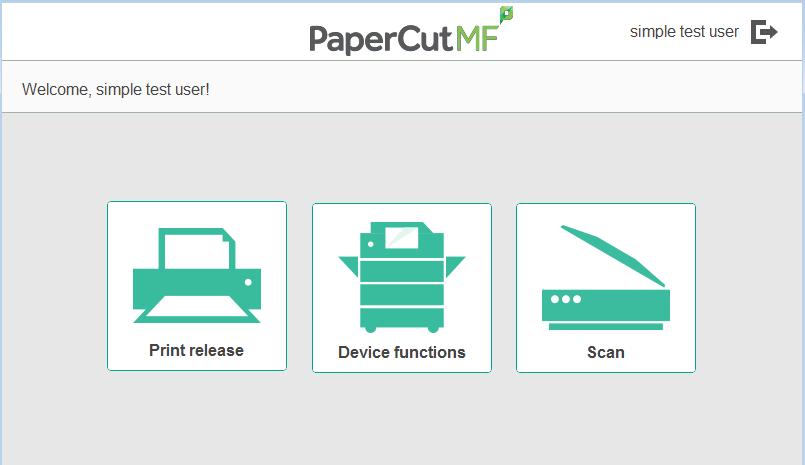 PaperCut MF Integrated Scanning icon: Copyright 2018