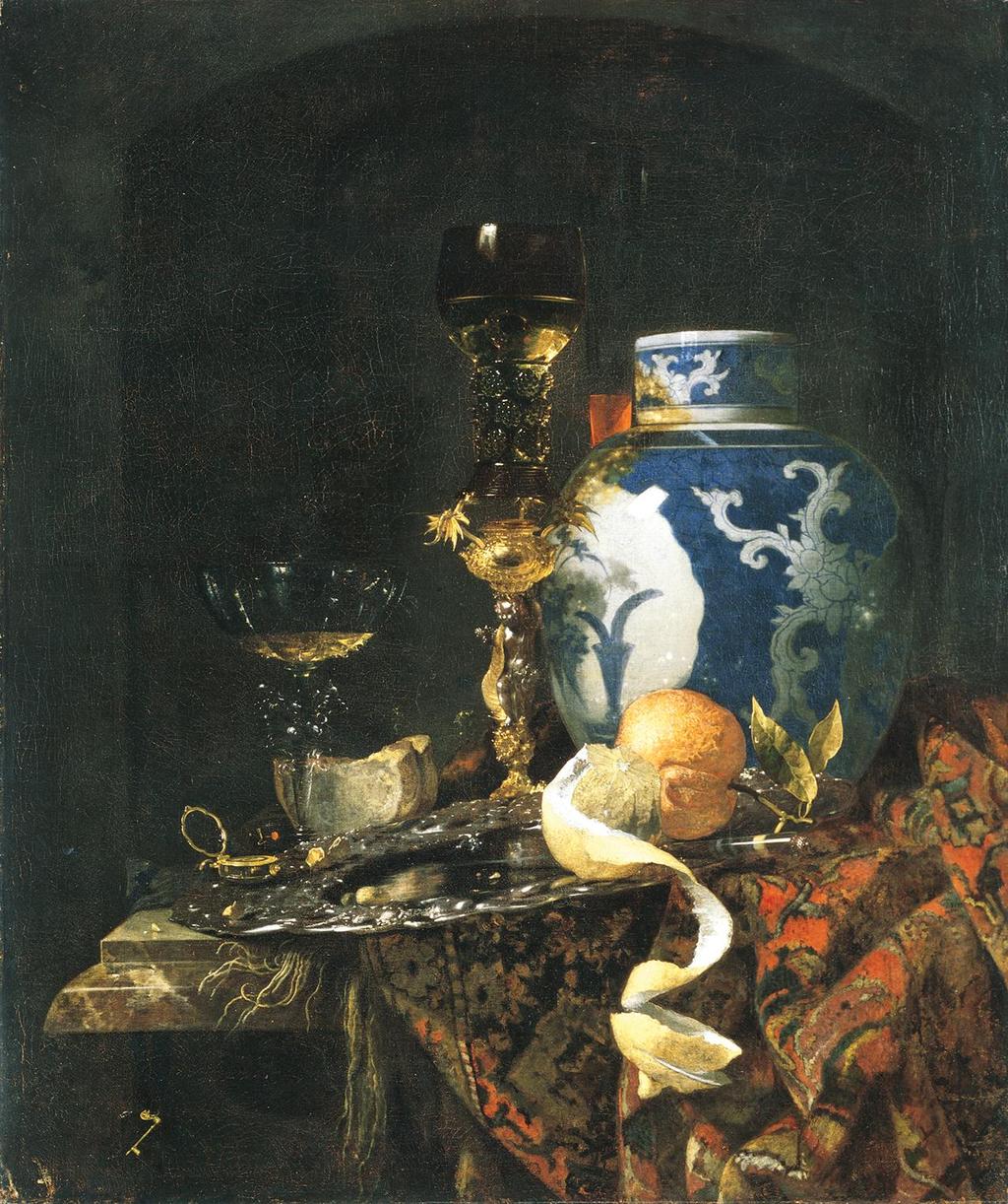 Figure 25-22 WILLEM KALF, Still Life with a Late Ming Ginger Jar, 1669. Oil on canvas, 2 6 x 2 1 3/4.