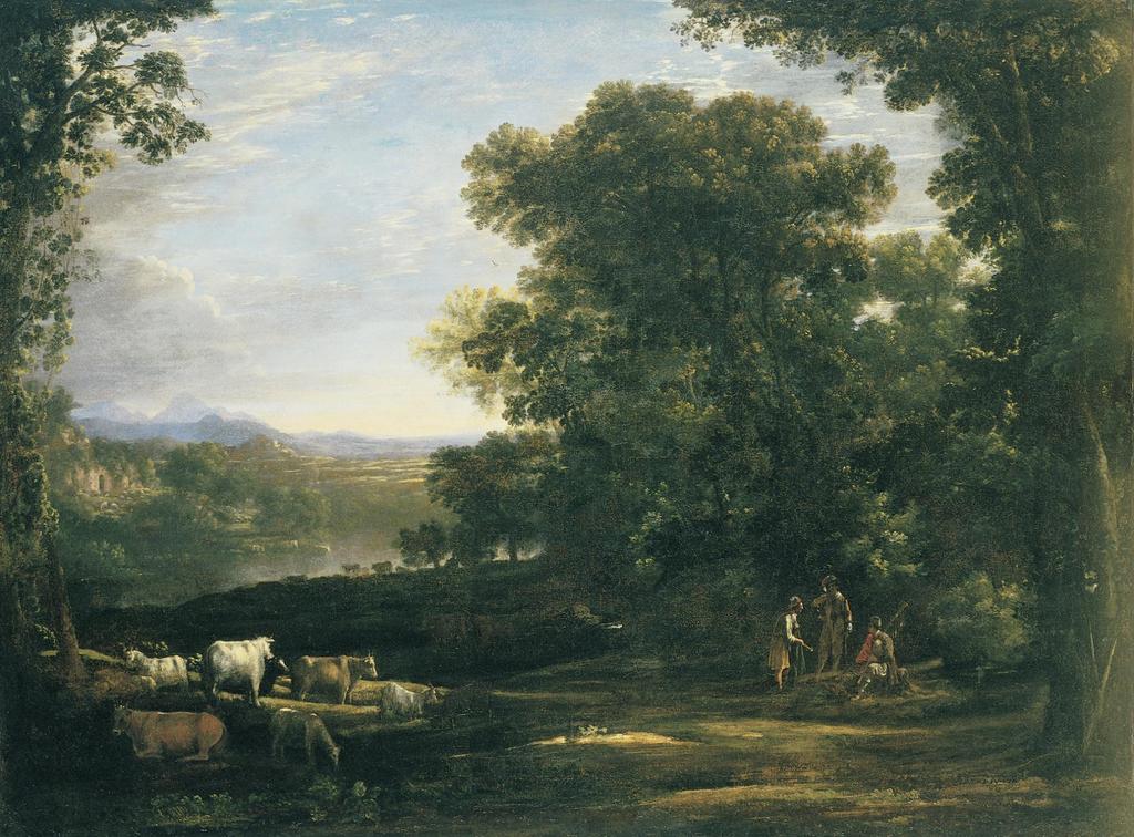 Figure 25-26 CLAUDE LORRAIN, Landscape with Cattle and Peasants, 1629.