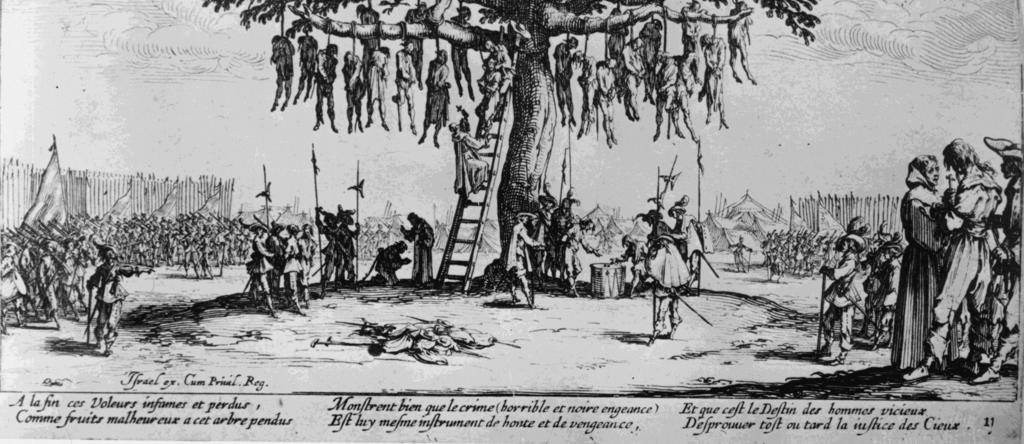 Figure 25-28 JACQUES CALLOT, Hanging Tree, from the Miseries of