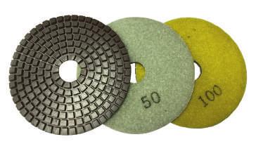 all granite types. Use under 4000RpM. Available in 4 only.
