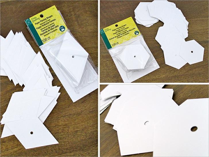 There's a handy pre-drilled hole at the center of each template.