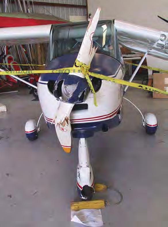 This caused a loss of oil pressure and an o -field landing, resulting in substantial damage to the aircraft (Figure 9). It is not possible to stop a leak on a pipe thread by tightening the tting.