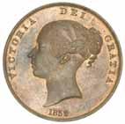 Blue and gold patina, with mirror like fields, uncirculated. $160 2100 Queen Victoria, silver double florin 1887 (S.