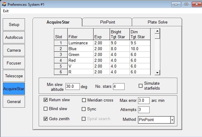 Select PinPoint catalog and set the path to the folder containing the star catalog.