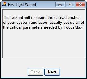 FirstLight Wizard FirstLight Wizard The First Light Wizard is designed to assist the new user in setting up the parameters for running a Vcurve for the first time.