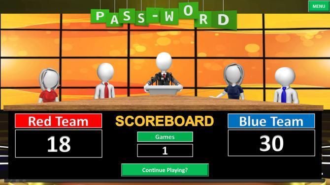 This will usually involve a team having their players guess several words during the round to win (Pass-Words round screen shown below). Let s explain in detail how the Pass-Words round is played.