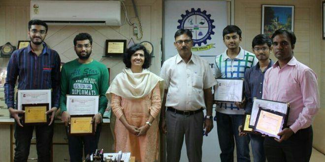 Students of VGEC felicitated by faculty on receiving GTU Innovation