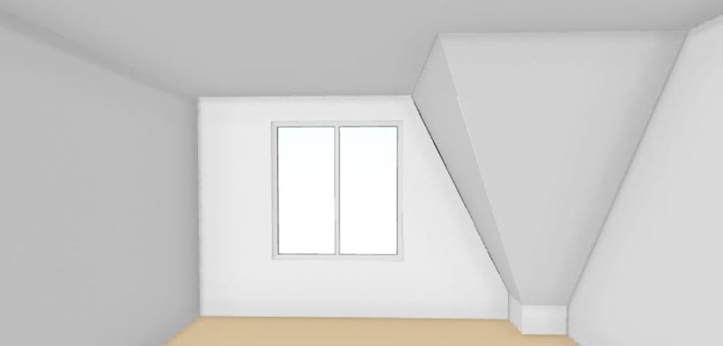 1 Draw a room, split the walls where they