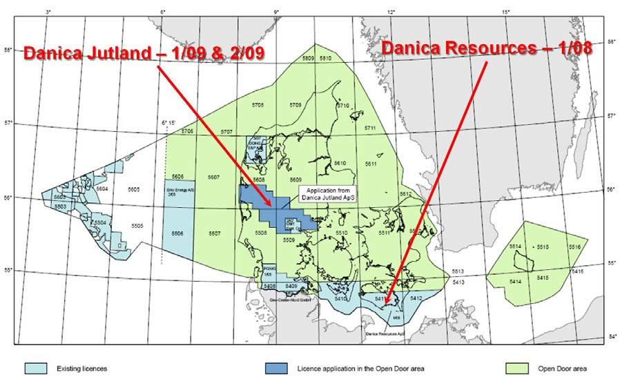3. REVIEW OF PHASE 1 SEISMIC 3.1. Location and Acquisition Details The 1/08 licence is located onshore/offshore southern Denmark consisting of part of Blocks 5410, 5411 and 5412 (see Figure 1).