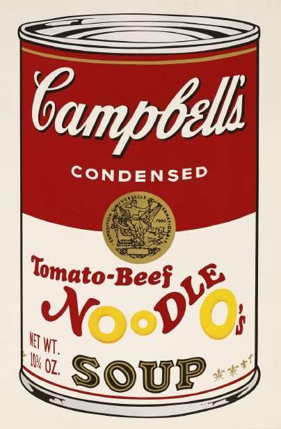 Medium Year 1969 Ref code Andy Warhol Tomato-Beef Noodle O's, From CAmpbell's Soup