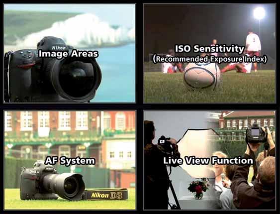 DigiTutor for D3 covers the following areas: New Features Image Area ISO Sensitivity Continuous Release Mode Focus Live View Active D-Lighting Picture Control