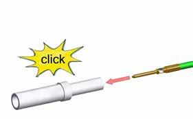 .. Pull gently to check that contact is correctly located and remains in position 2. 6. Place shrinking tube (1) on cable. Slide shrinking tube (1) on connector shell (3) 3. 7.