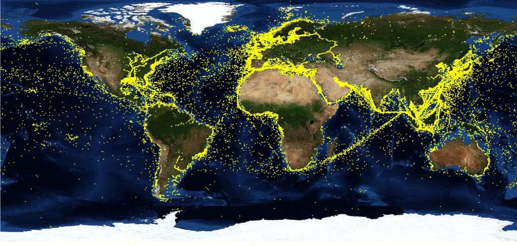 Global Vessel Traffic Density