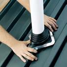 RoofjackSQ are available in Black or Gray EPDM & Red Silicone. RoofjackSQ can be turned so corner is pointing up the roof.
