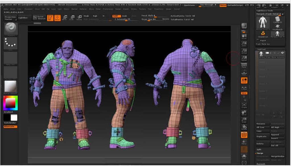 CONSTRUCTING THE BASEMESH: The course did not involve Zbrush, Polypaint or Substance Painter. Furthermore, my personal experience with Zbrush only involved using it as a detail tool.