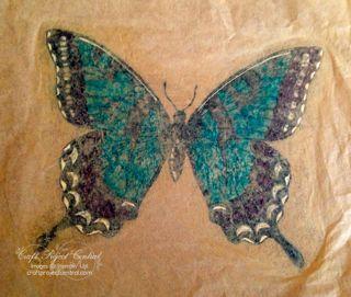 dry. Once dry, cover the back of the tissue paper with a coat of gel medium to seal the butterfly and protect it from any water damage. Set aside to dry.