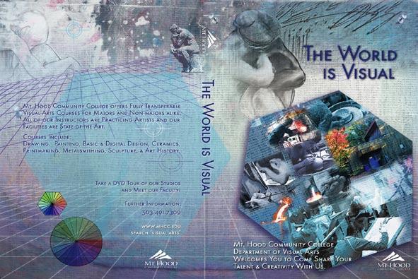 The World is Visual DVD Case and Label Design Promotional Video for the MHCC Visual Art department used for recruiting events.